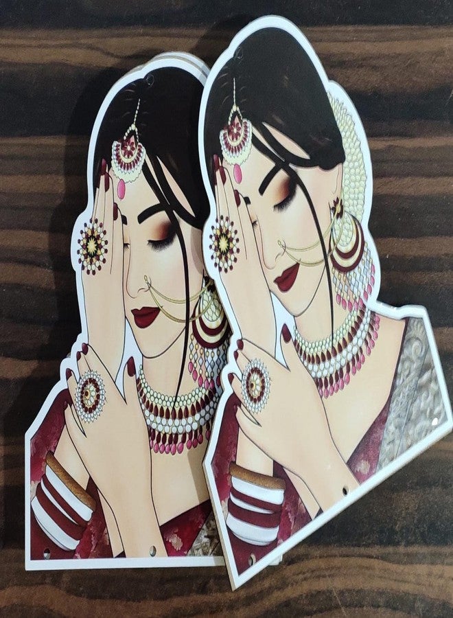 SP SELLPLUS MDF Bridal Wooden Decoration, Art & Craft Decor, Wedding Decorations (Pack of 2) - Image 2